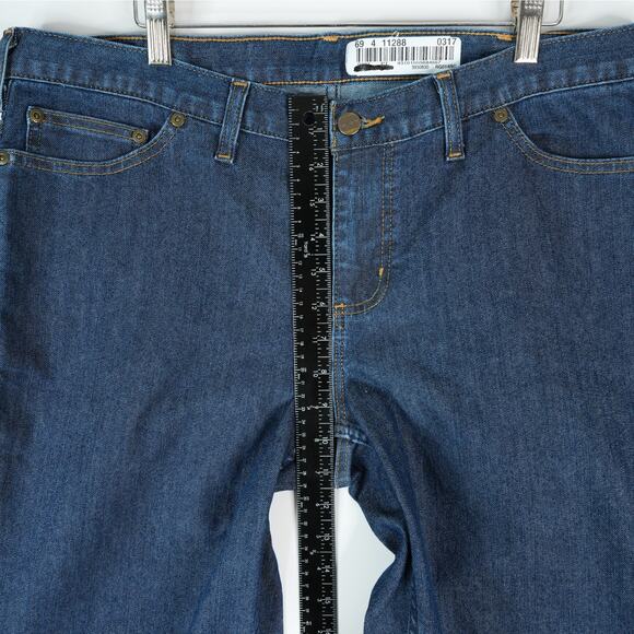 Carhartt Jeans Womens 14R Stretch Relaxed Fit Straight Leg Dark Denim 393-83 - Picture 7 of 11